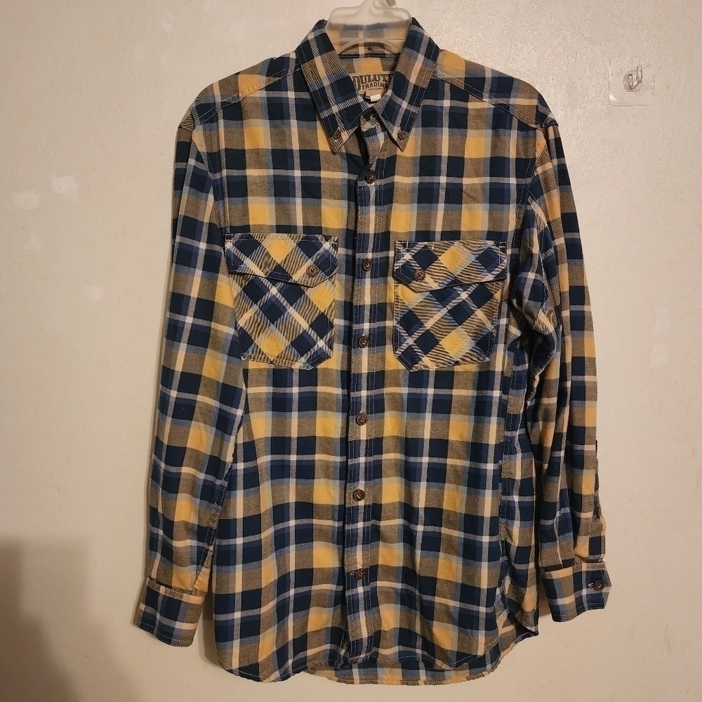 Duluth Trading Co Men's Plaid Button Down Long Sleeve Shirt Size S